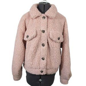 Forever 21 Contemporary‎ faux fur pink jacket